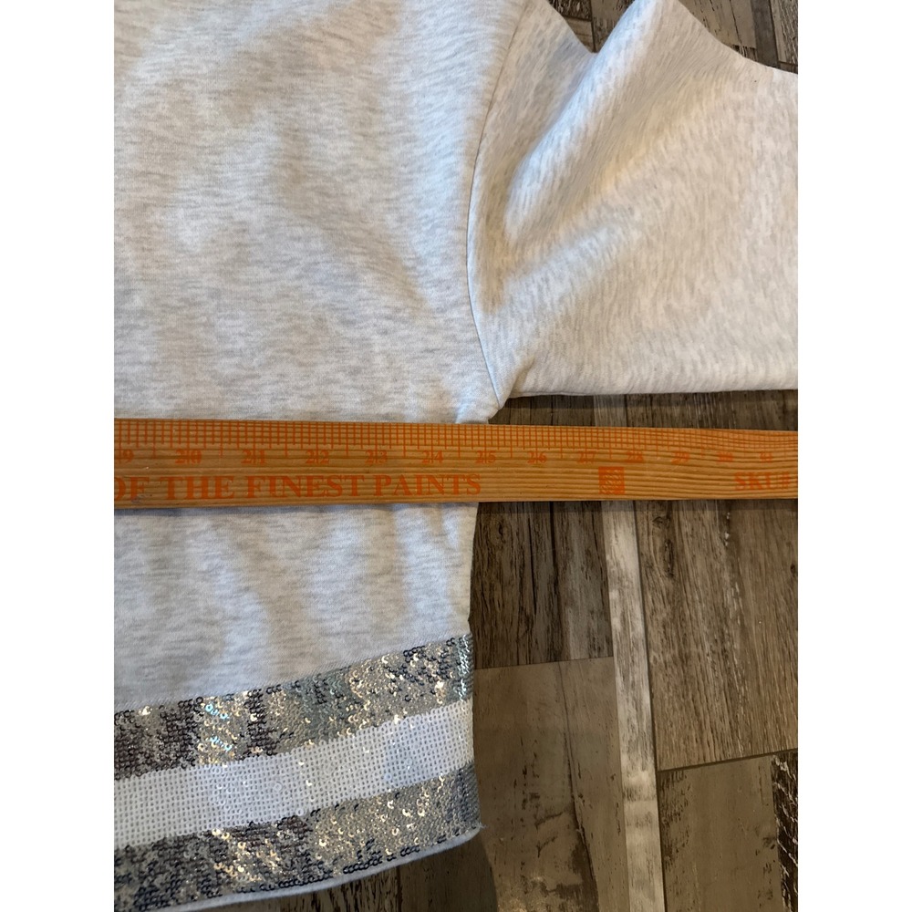 Gameday Couture Clemson Tigers Gray Collegiate Sweatshirt ACC Sequin Hem Sz L - Picture 5 of 7